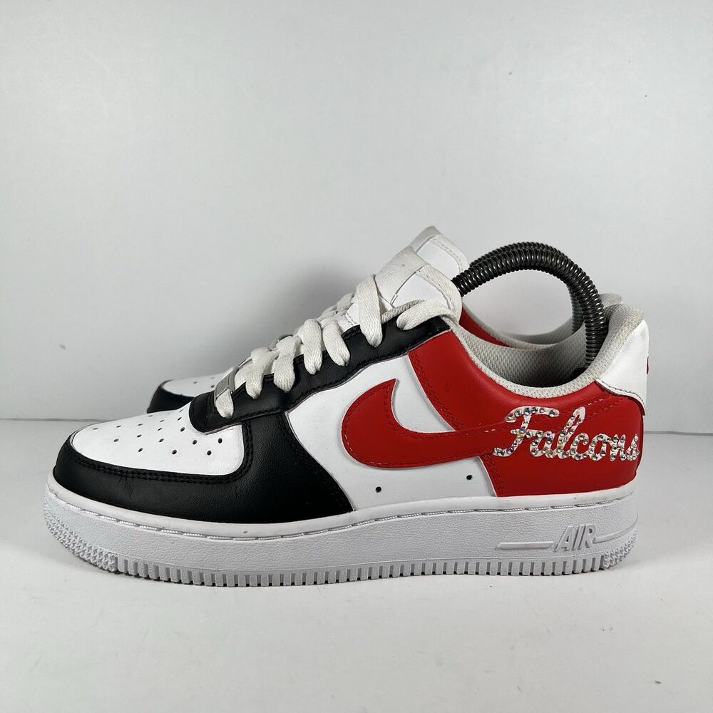 Nike Air Force 1 '07 Atlanta Falcons Custom Shoes Sneakers NFL Women's Size 7 - Picture 3 of 8